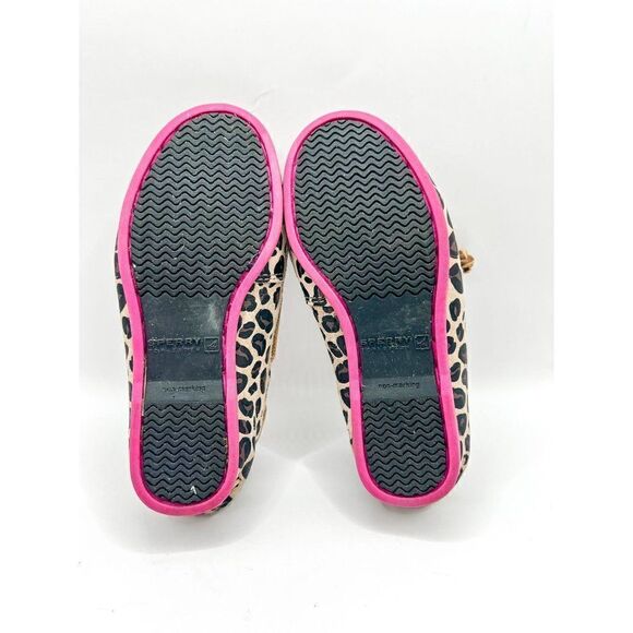 Sperry Top Sider Leopard Print Pink Audrey Loafer Size 8.5 - Picture 6 of 7